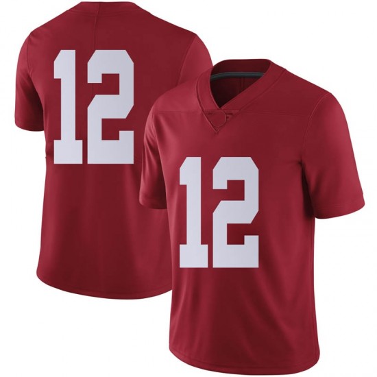 Alabama Crimson Tide Men's Skyler DeLong #12 No Name Crimson NCAA Nike Authentic Stitched College Football Jersey WL16D14VI